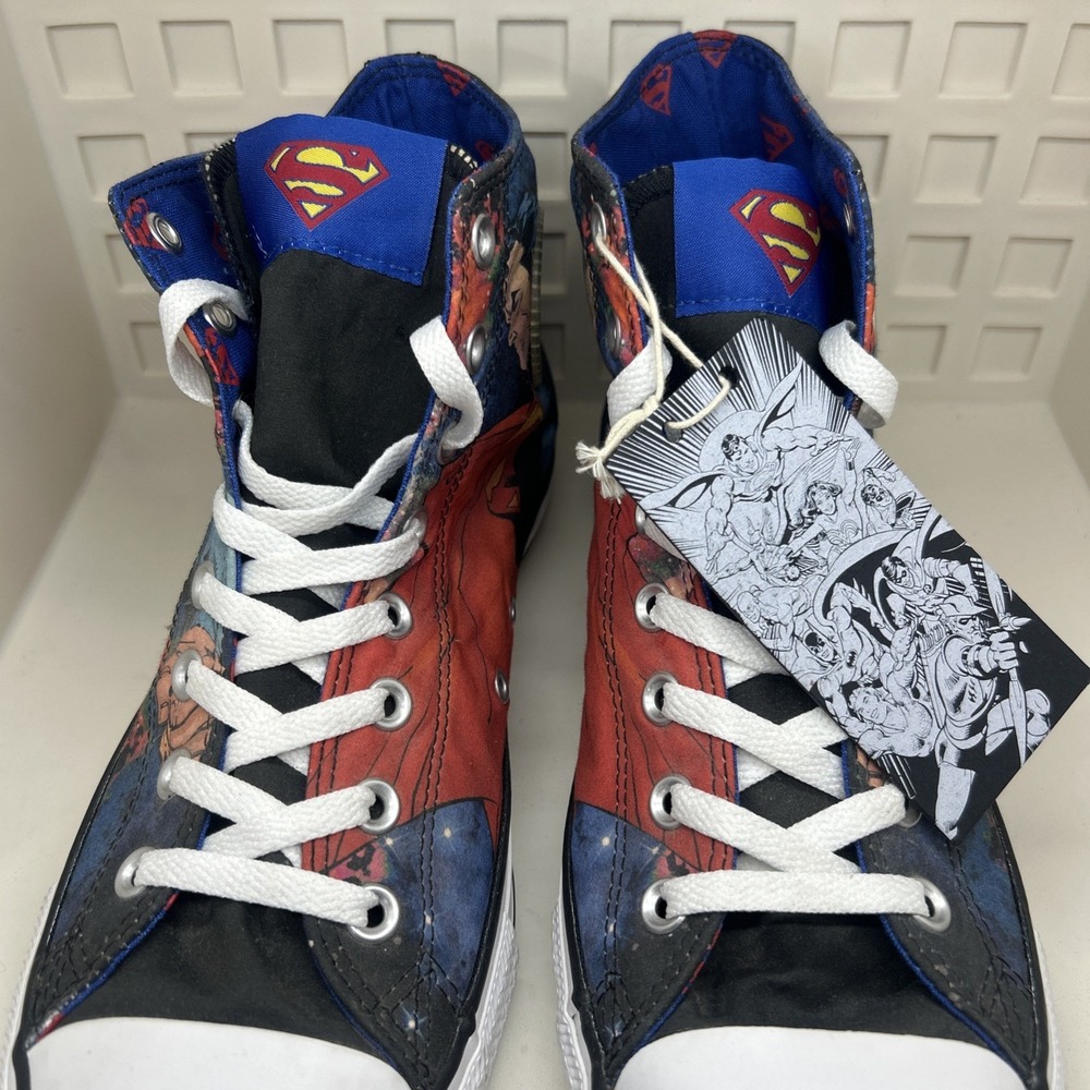 Converse DC Comics x Mens 10 Chuck Taylor All Star    Hi Superman Justice League - Picture 7 of 11